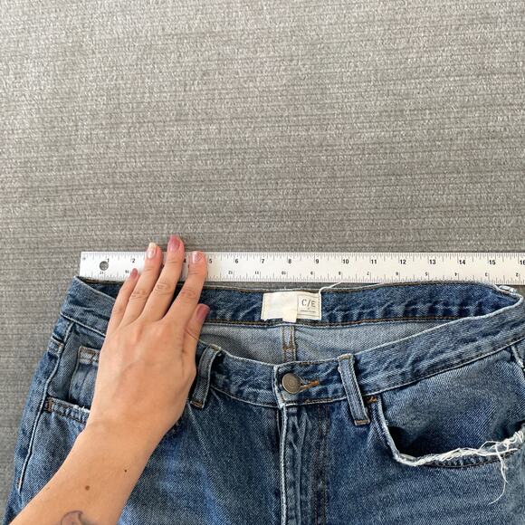 C/E By Current Elliott Extra Wide Leg Crop Jeans Women 31x27 Casual Loose - Picture 6 of 8